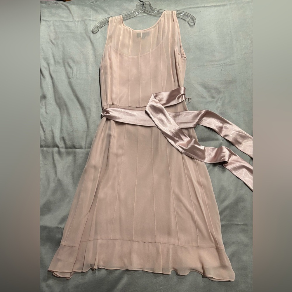 Tahari Chic Sleeveless Midi Dress in Blush